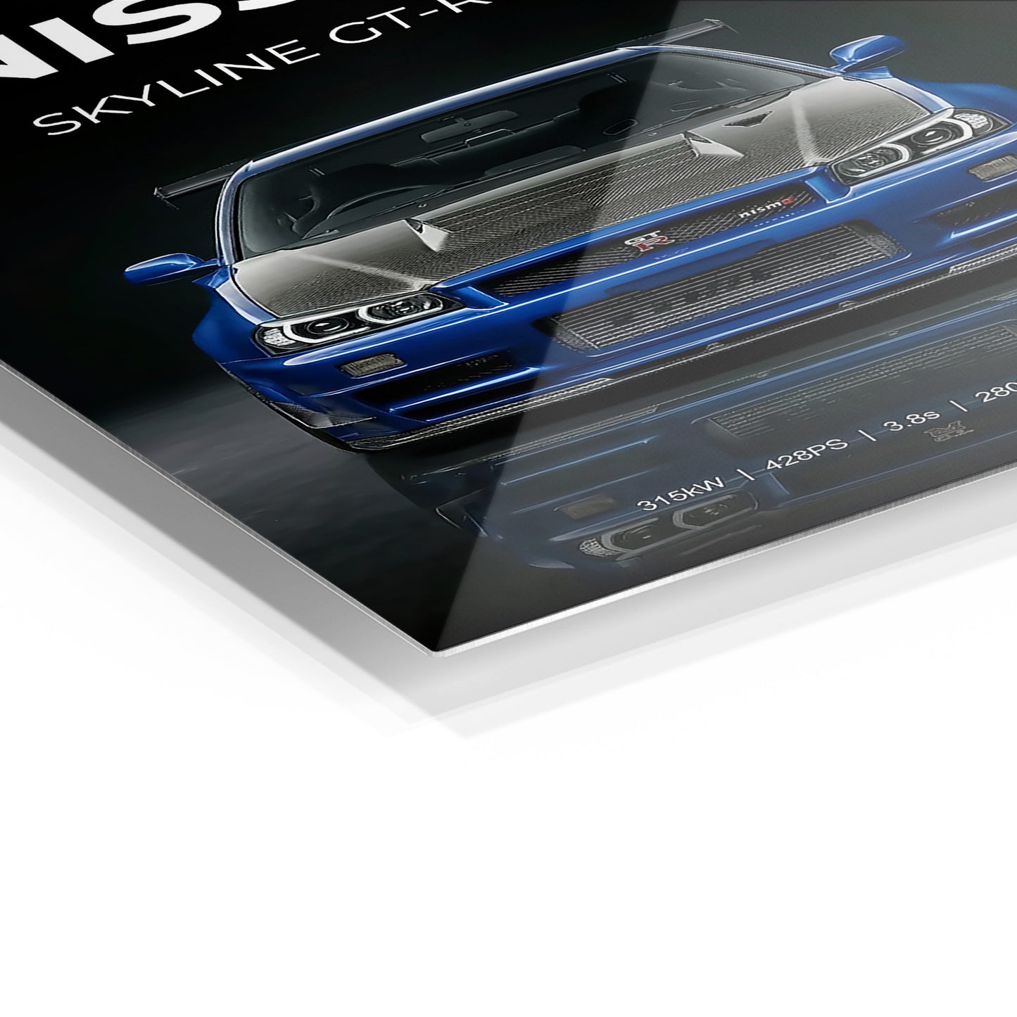 Blue Nissan Skyline