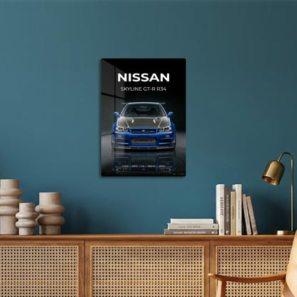 Blue Nissan Skyline