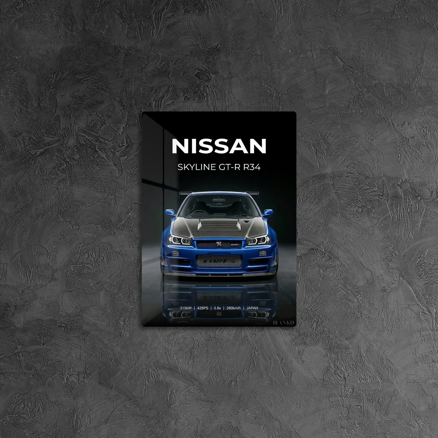 Blue Nissan Skyline