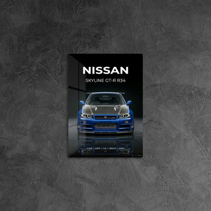 Blue Nissan Skyline