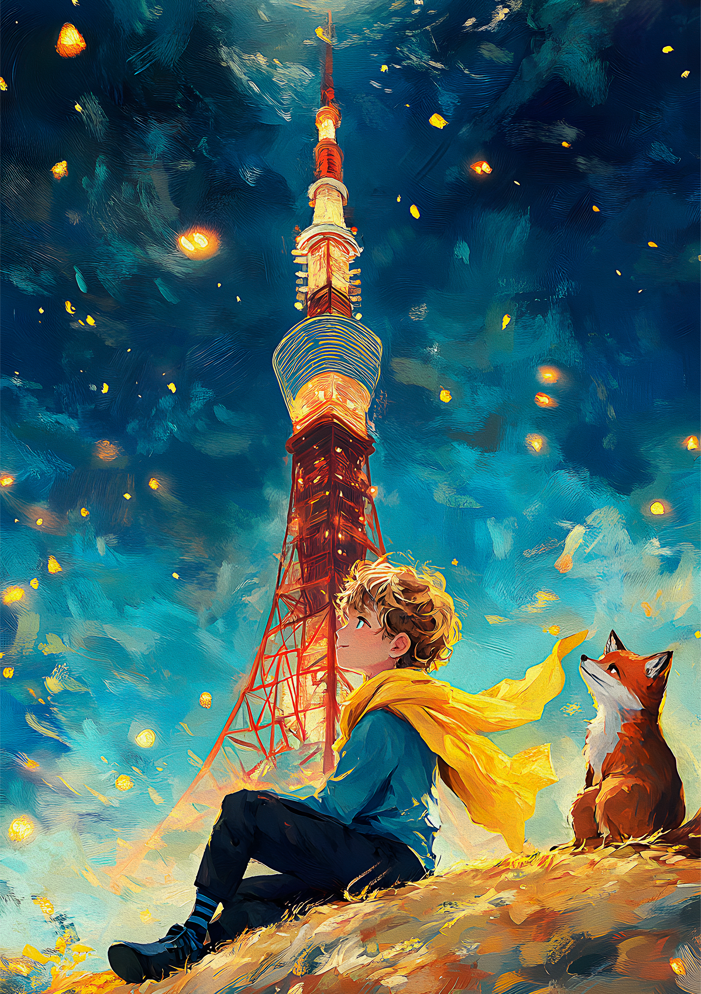 Boy & Fox metal poster artwork