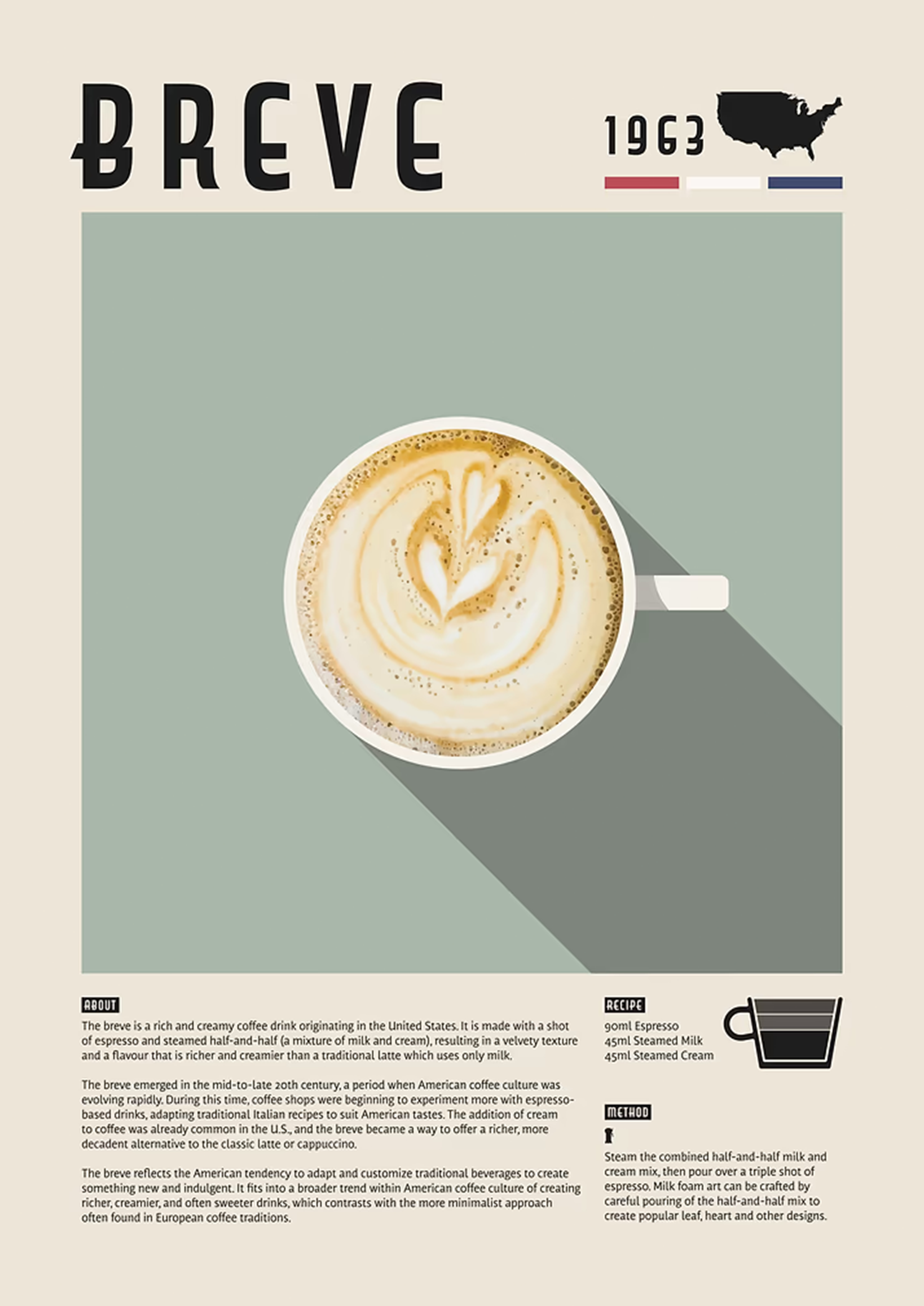 Breve Coffee metal wall art