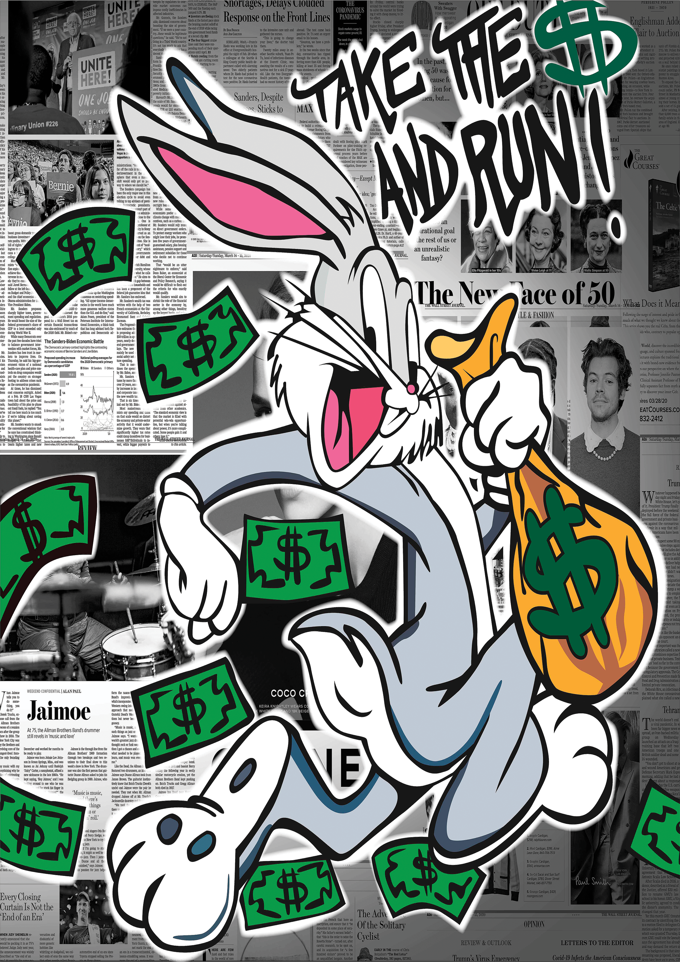Buggs Bunny Take The $ metal poster artwork