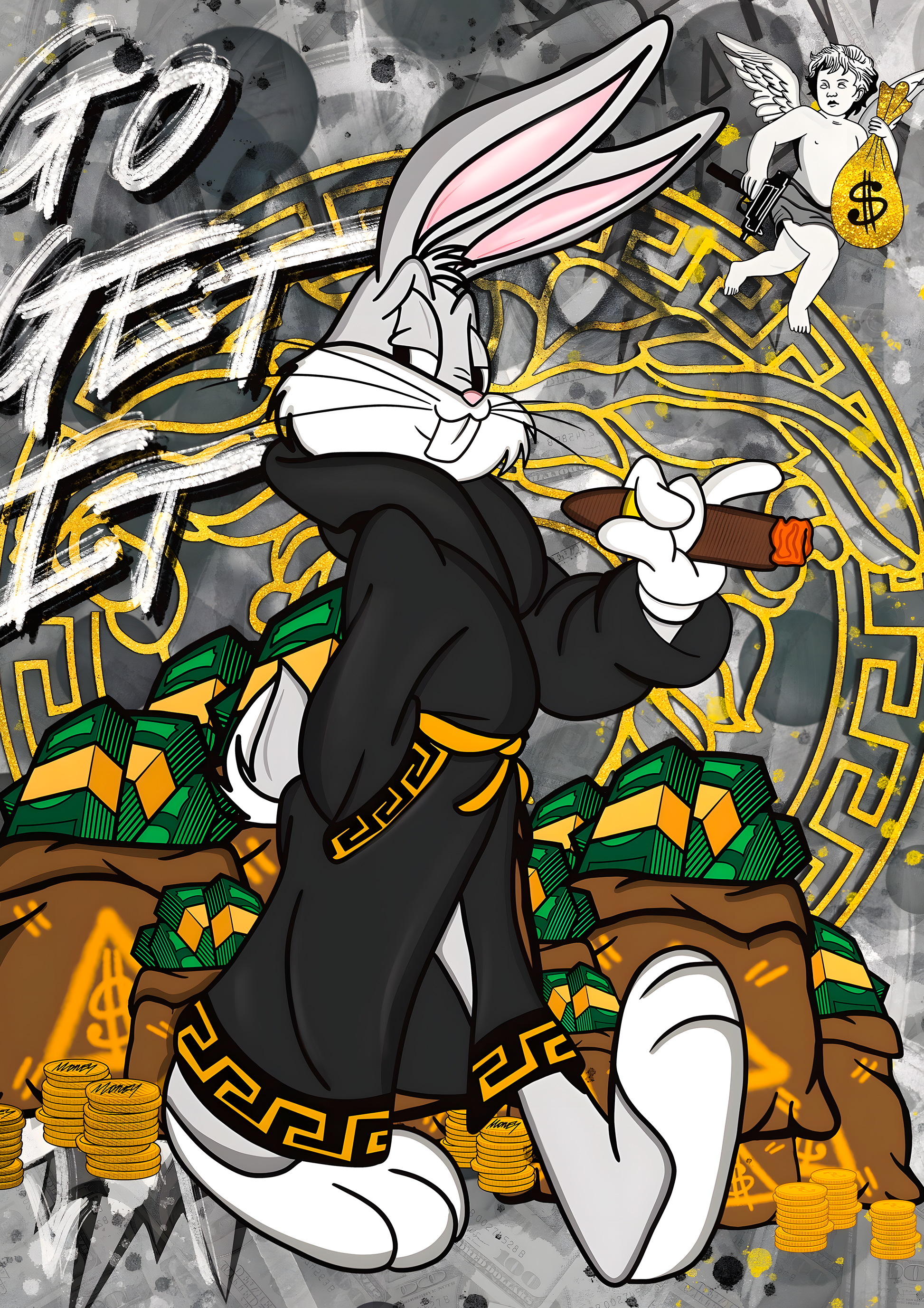 Buggs Bunny The Game of Wealth metal poster artwork