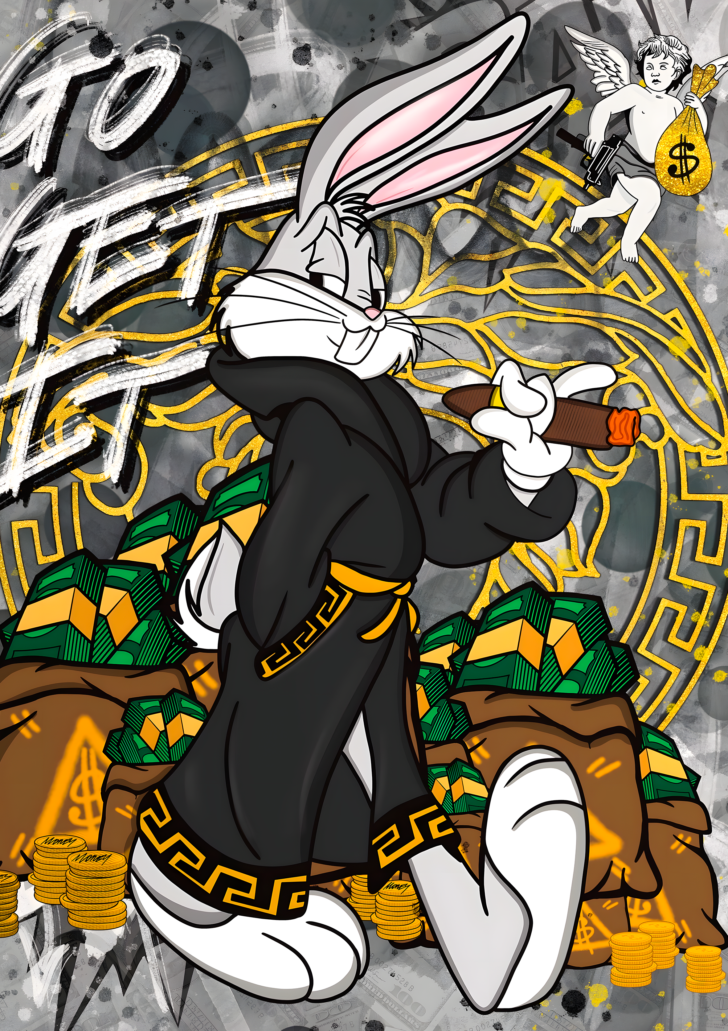 Buggs Bunny The Game of Wealth metal poster artwork