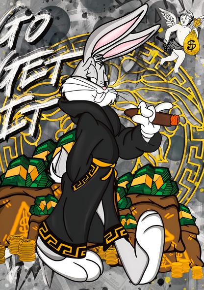 Buggs Bunny The Game of Wealth metal poster artwork