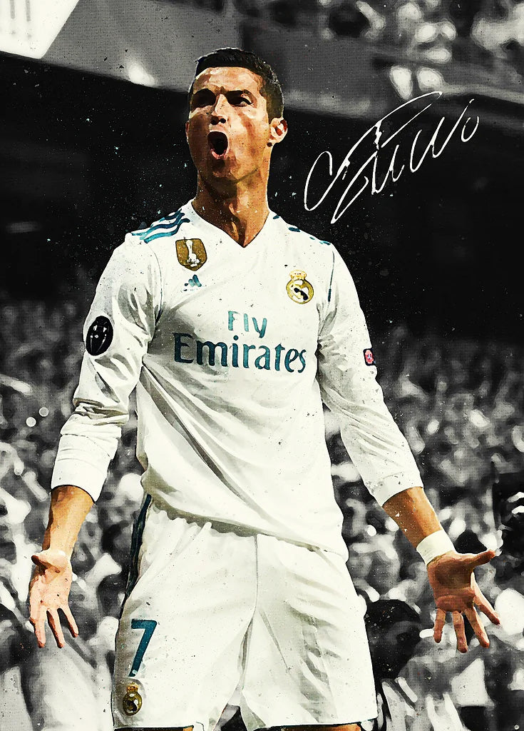 Cristiano Ronaldo Siuu metal poster artwork