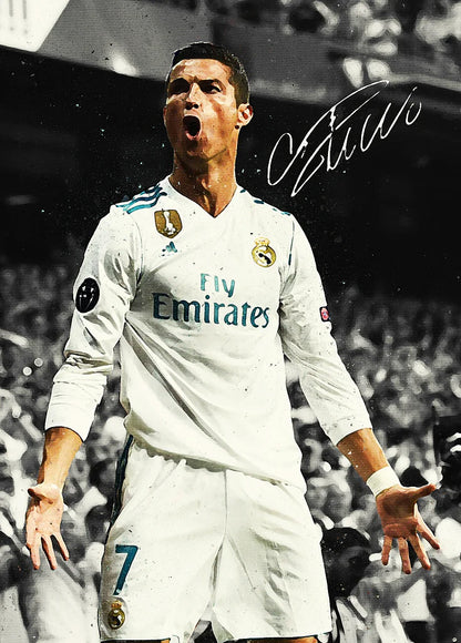 Cristiano Ronaldo Siuu metal poster artwork