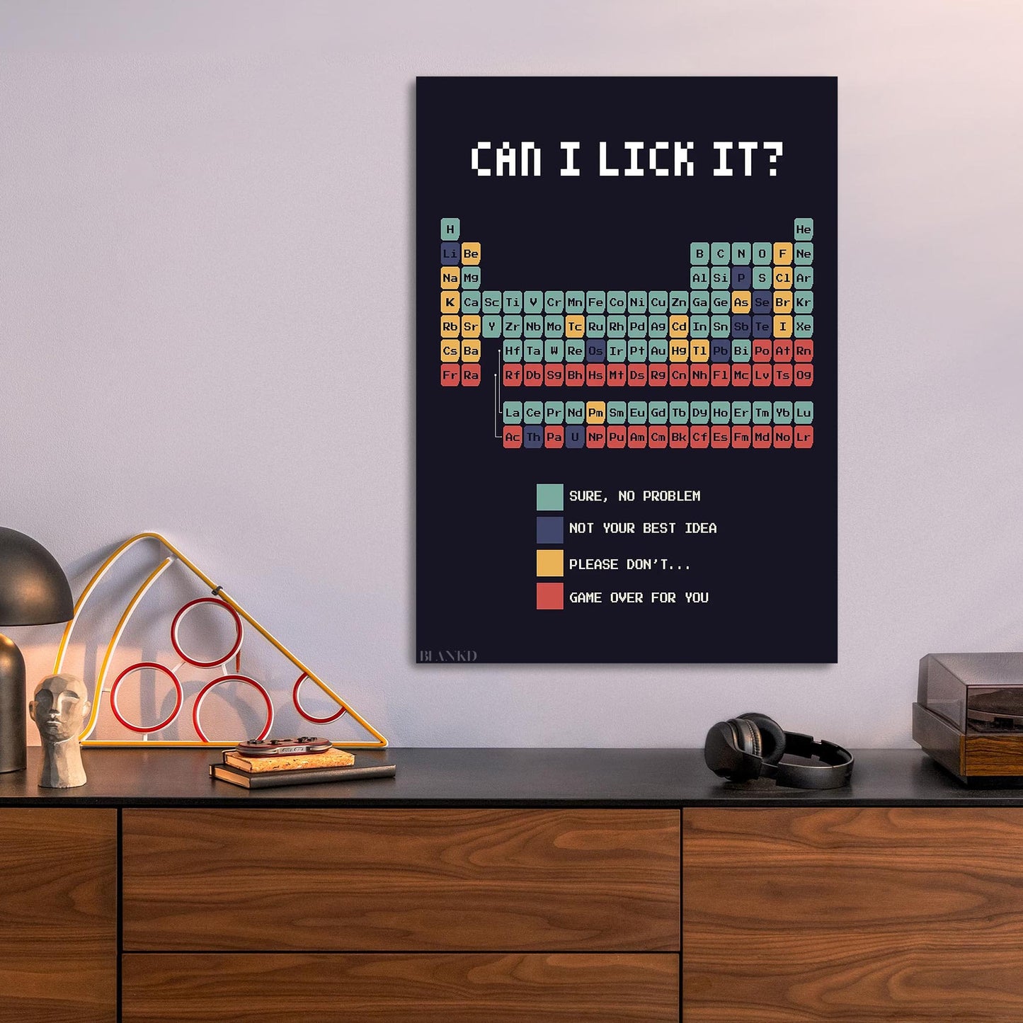Can I Lick It Periodic Table metal poster