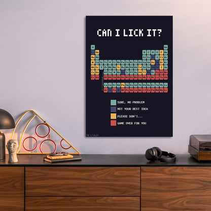 Can I Lick It Periodic Table metal poster