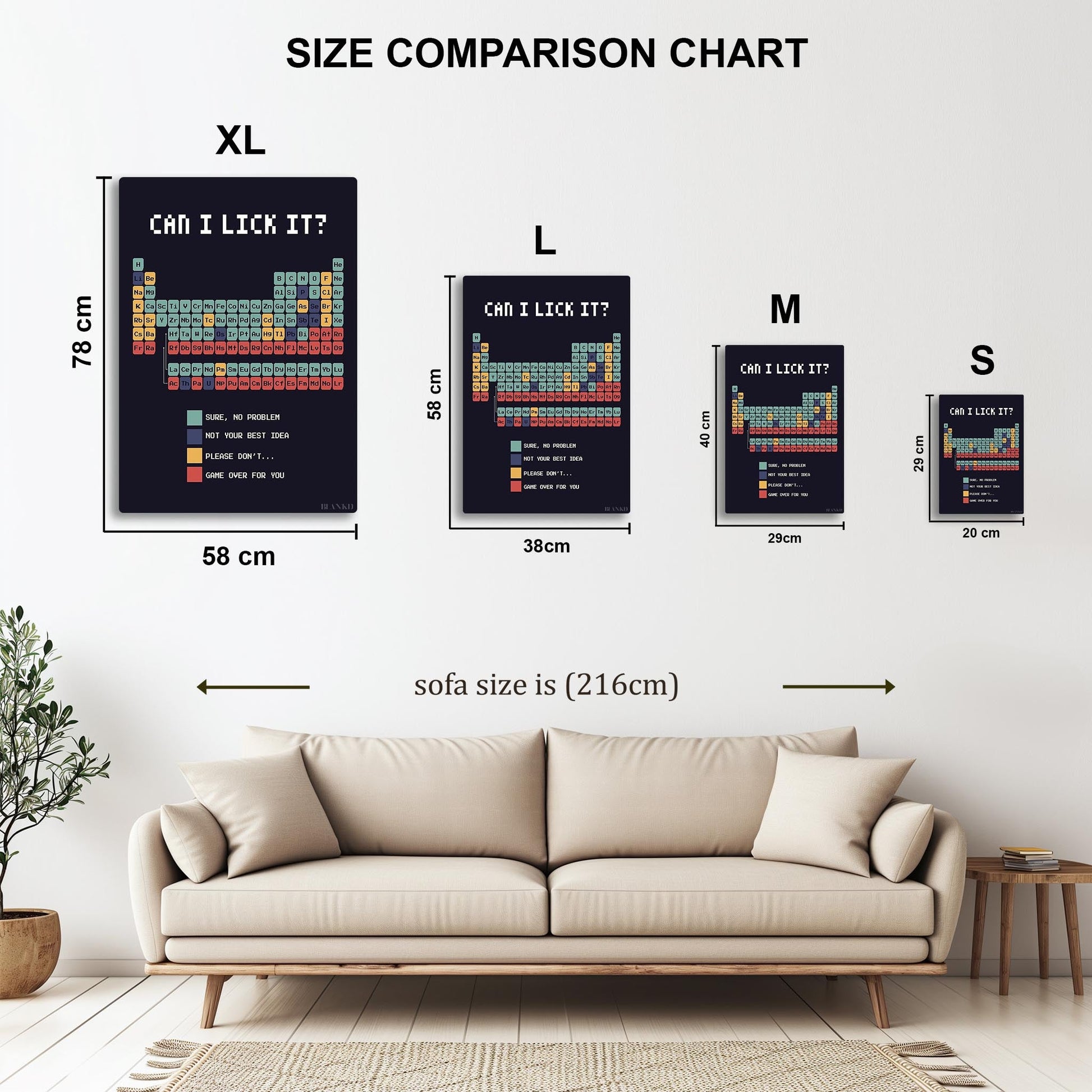 Can I Lick It Periodic Table metal poster