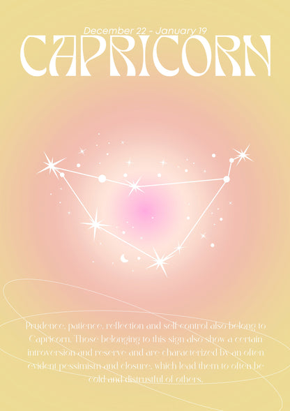 Capricorn | Horoscope metal poster artwork