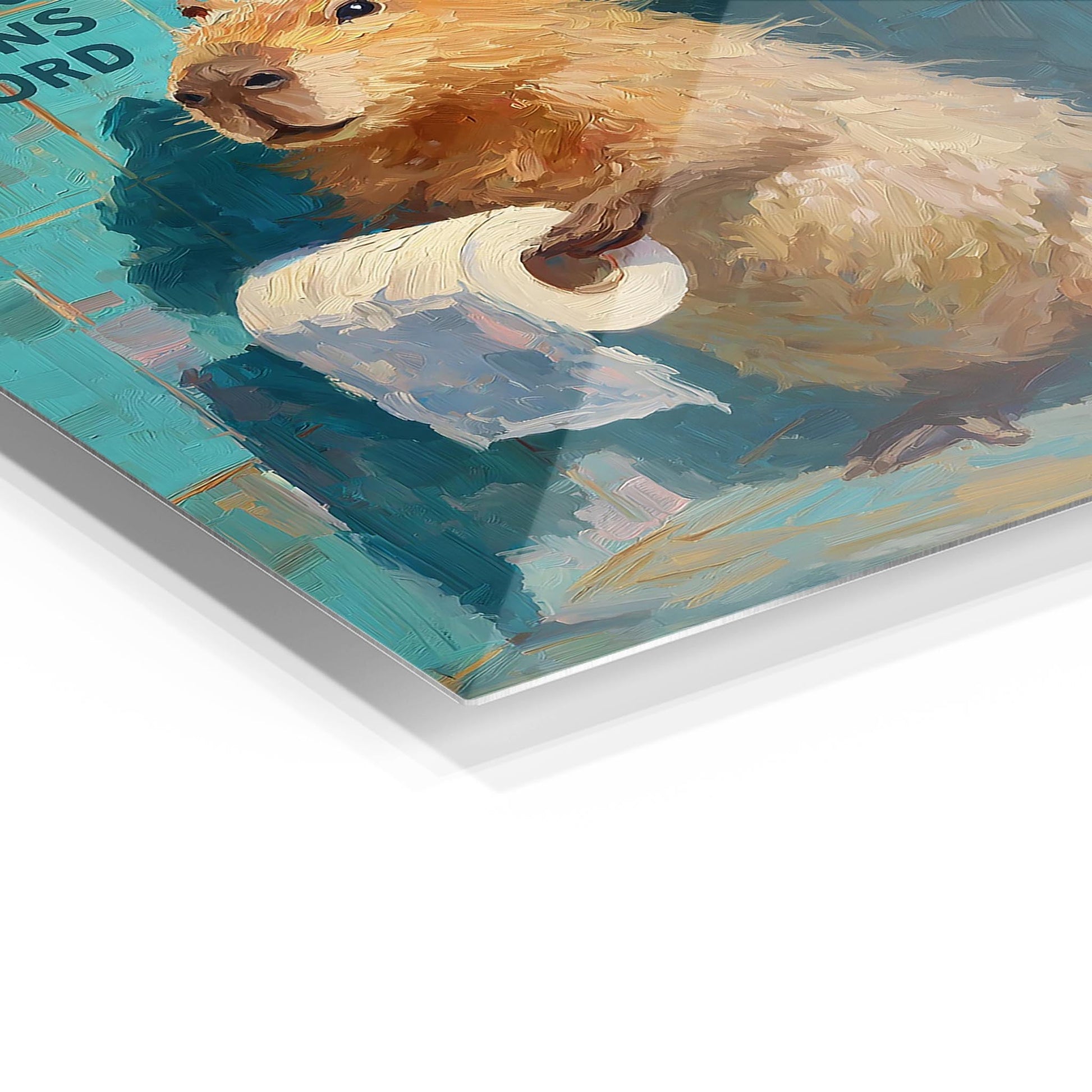 Capybara Your Butt Napkins metal poster