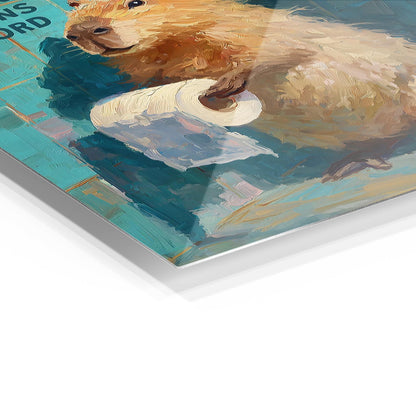 Capybara Your Butt Napkins metal poster