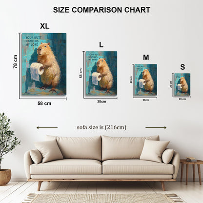 Capybara Your Butt Napkins metal poster