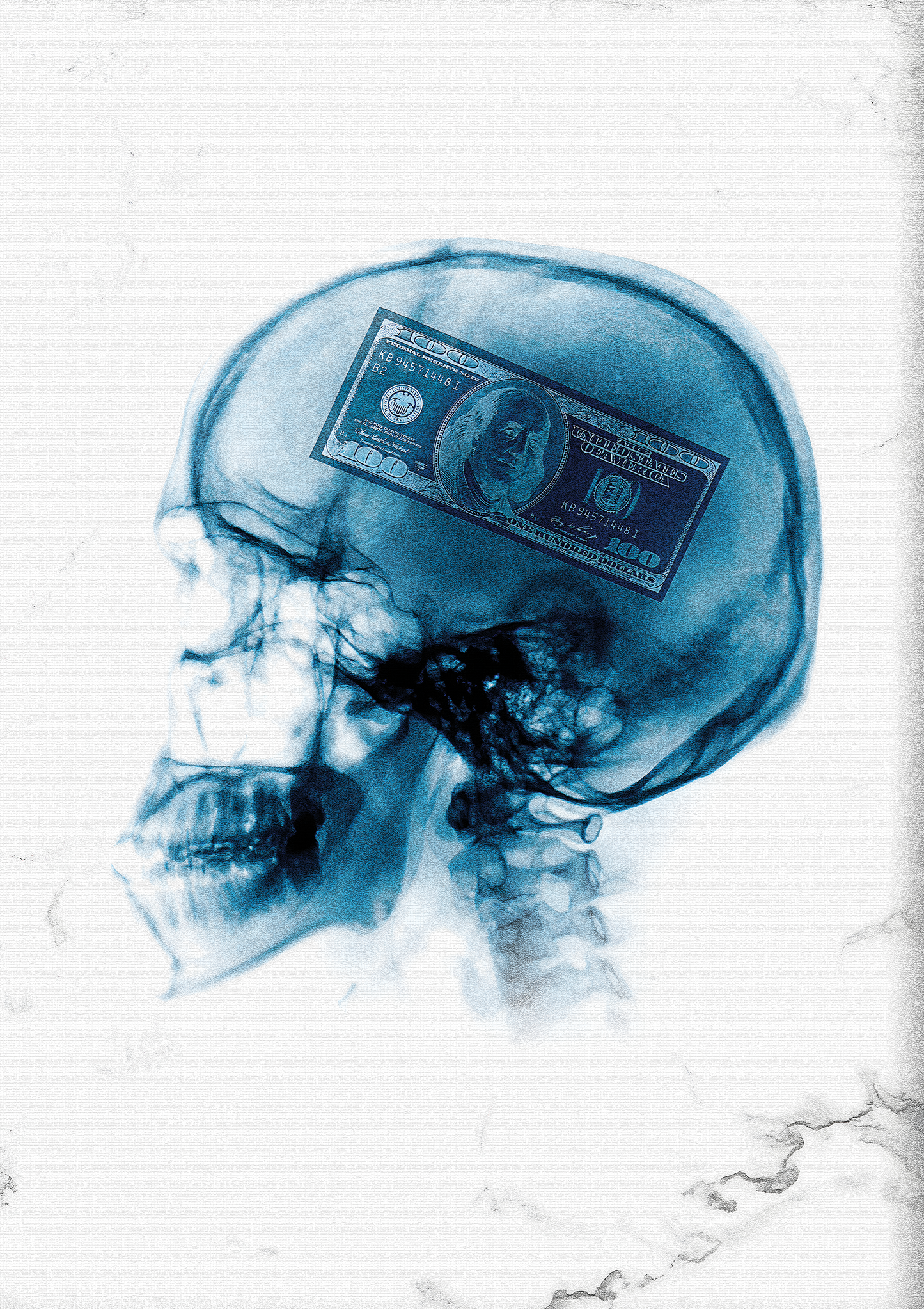 Cash Conscious Skull metal poster artwork