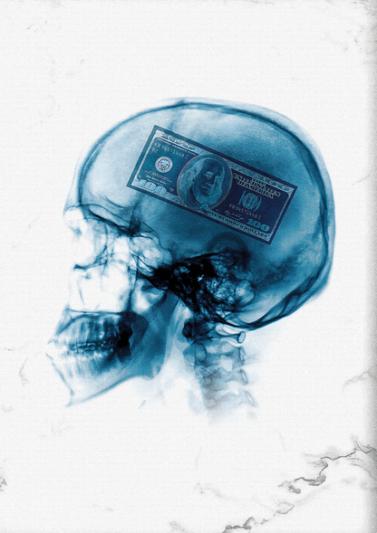 Cash Conscious Skull metal poster artwork