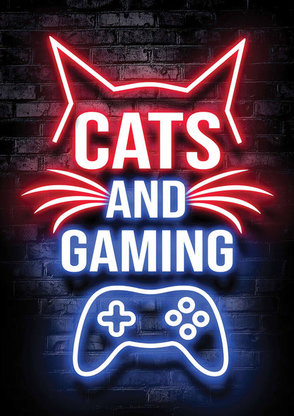Cats & Gaming metal poster artwork