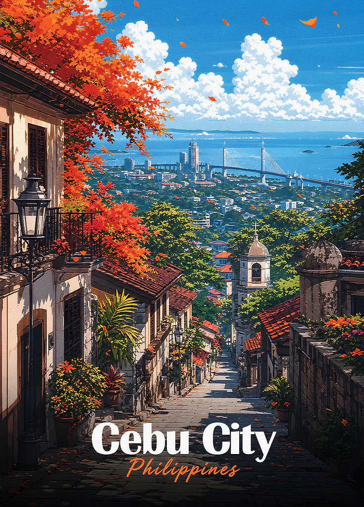 Cebu City Philippines Travel Poster metal poster artwork