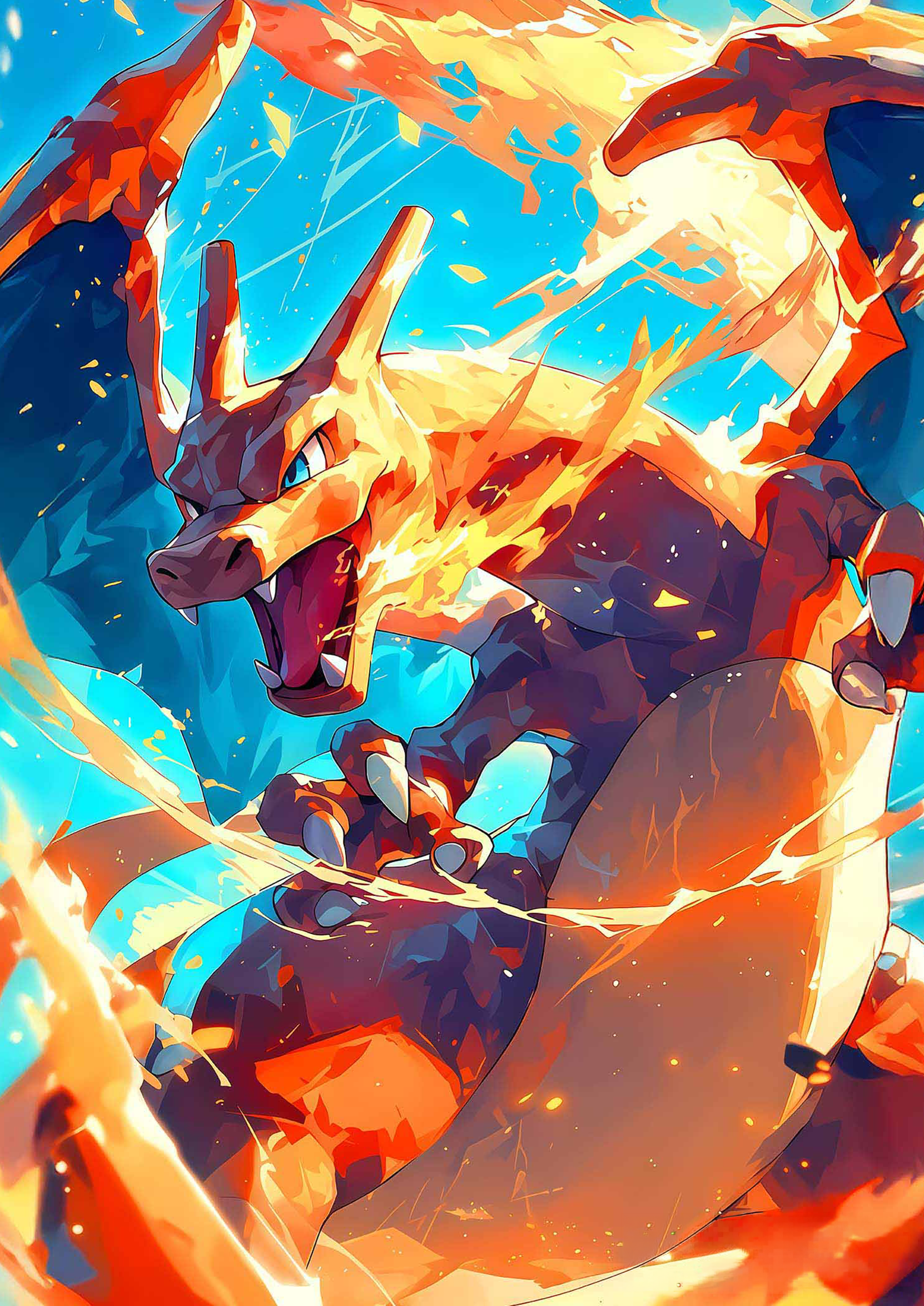 Charizard metal poster artwork