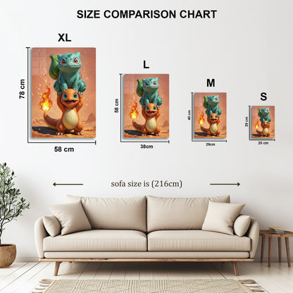 Charmander & Bulbasaur 3D