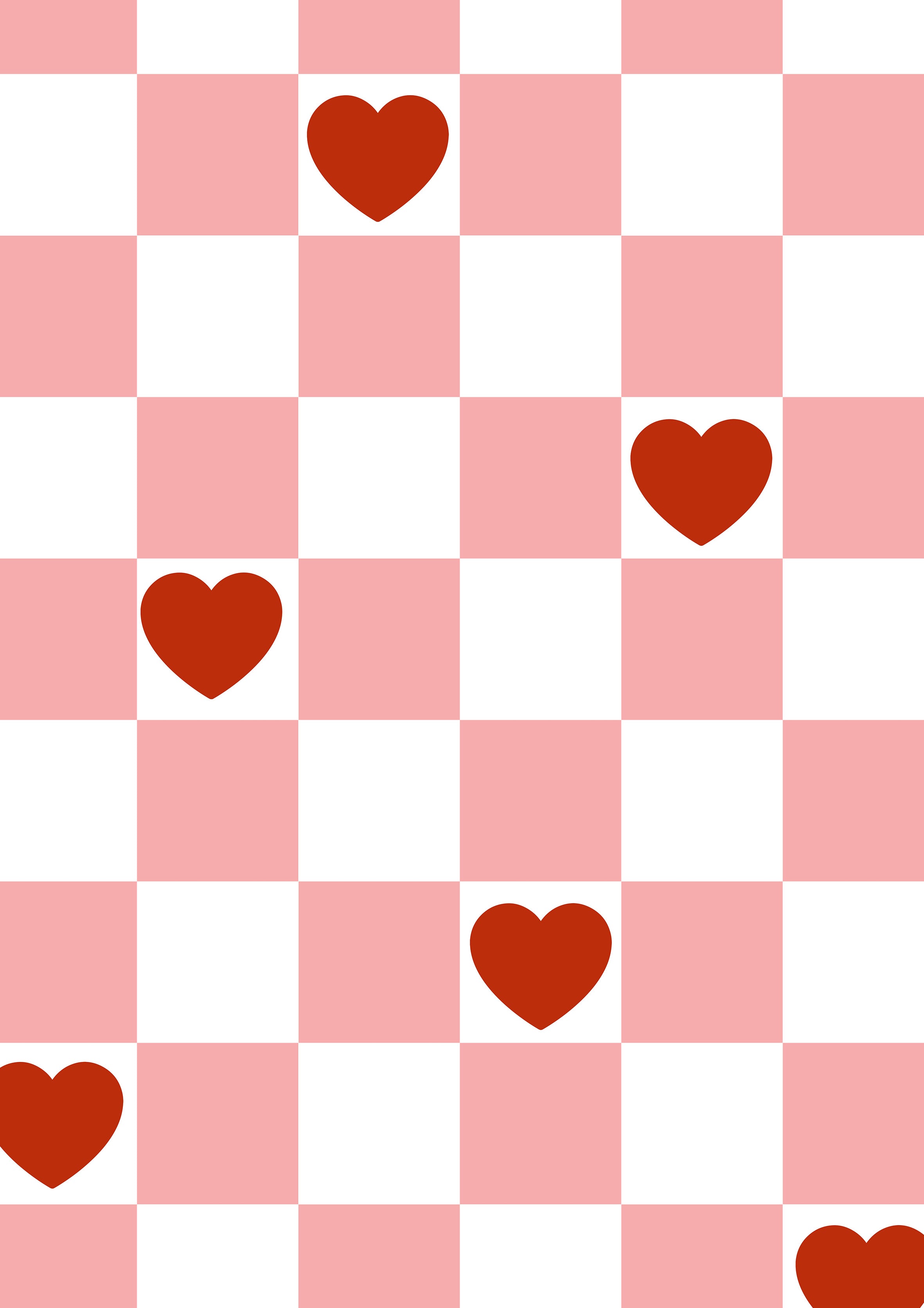 Checkerboard Hearts metal poster artwork