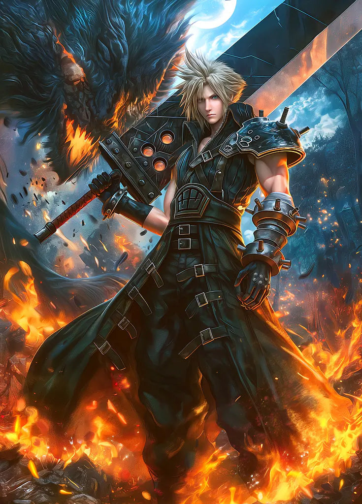 Cloud Strife metal poster artwork