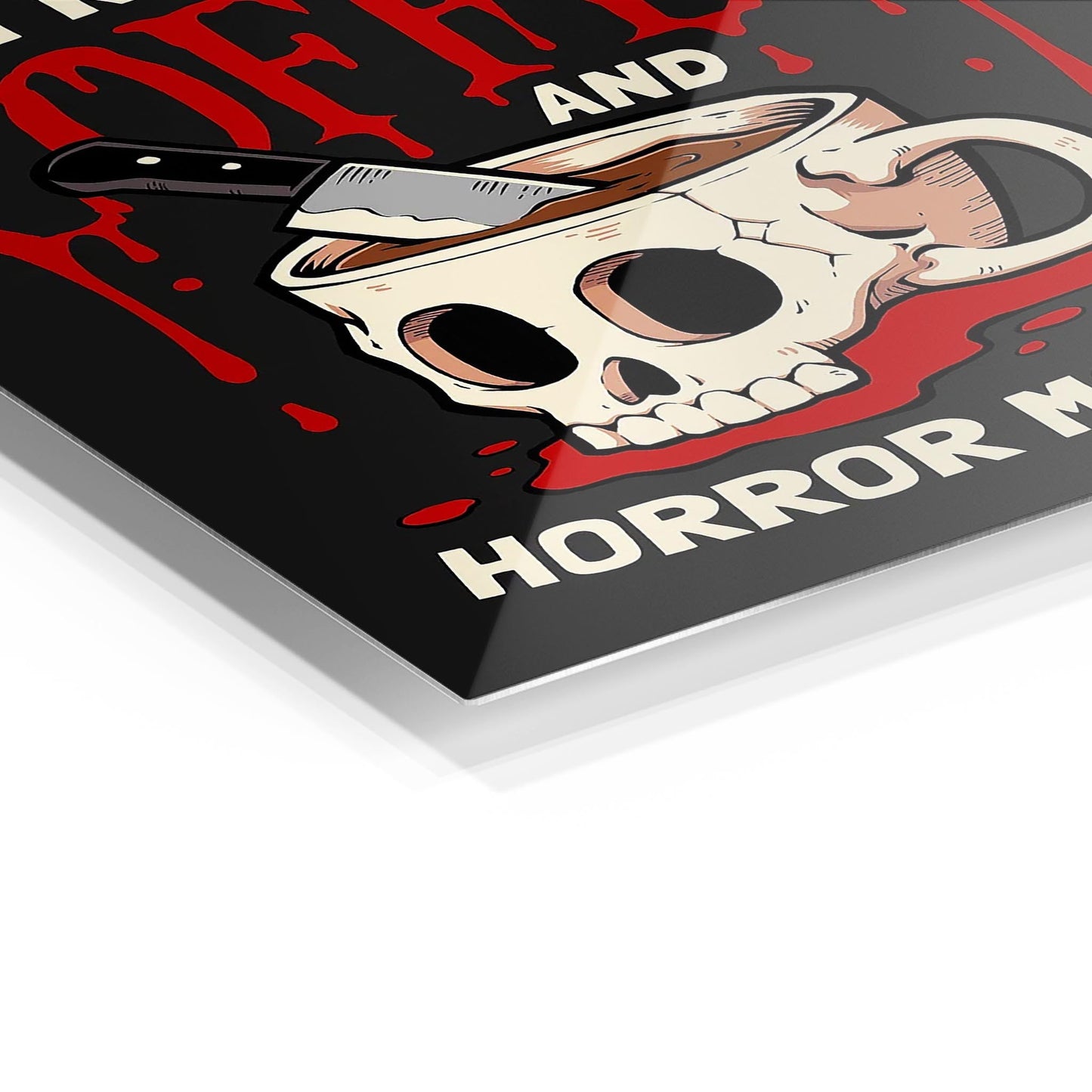 Coffee and Horror Movies metal poster