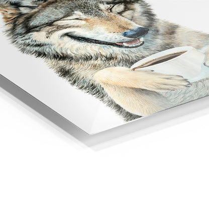 Coffee in the Moonlight metal wall art in a modern interior