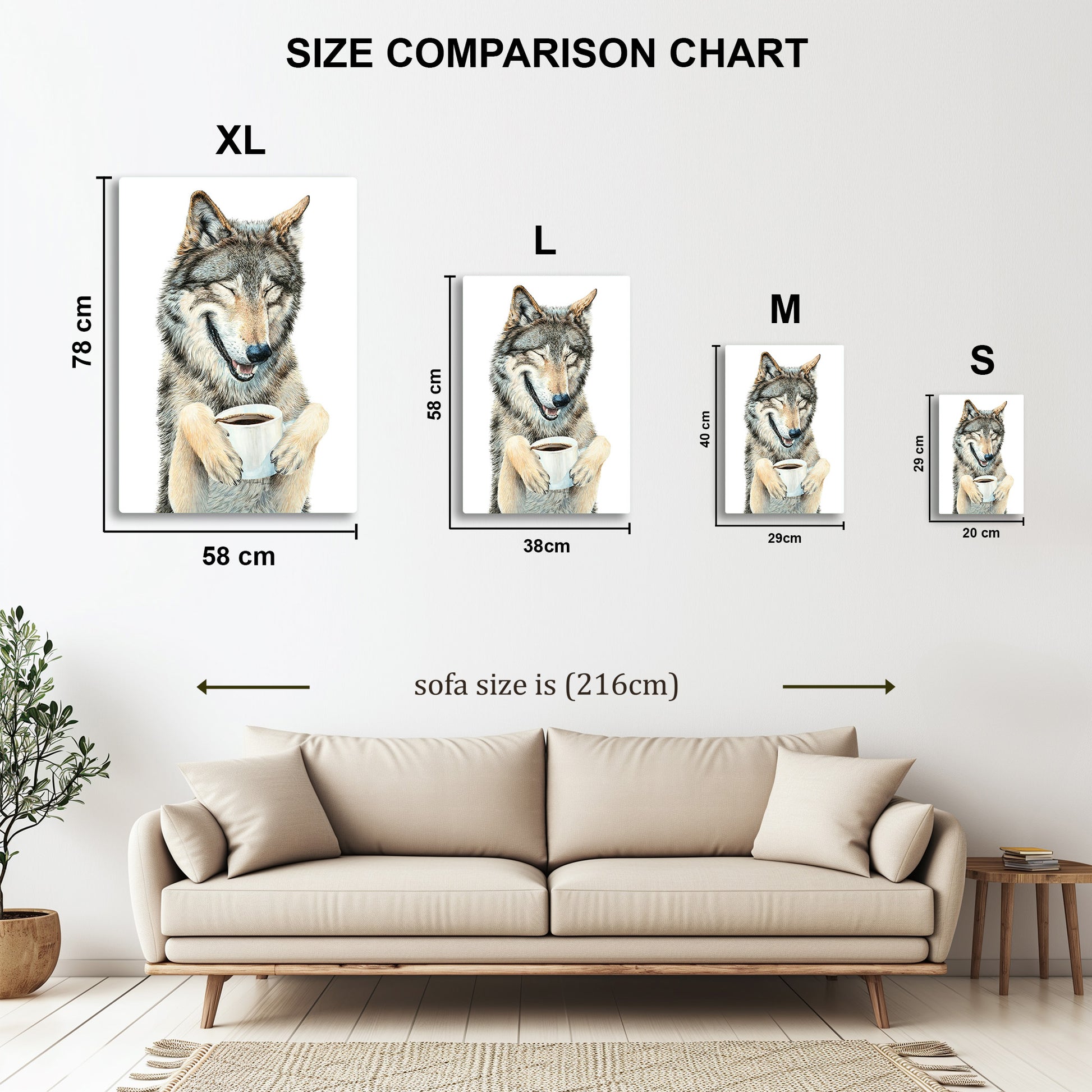 Coffee in the Moonlight metal wall art in styled room setting