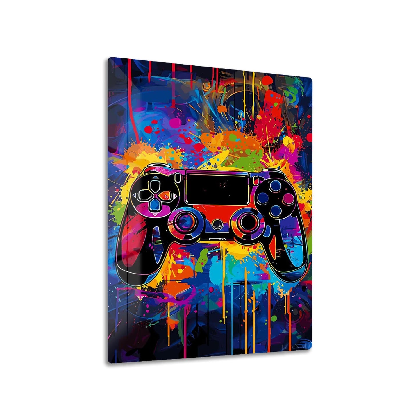 Colorful Gaming Controller metal poster