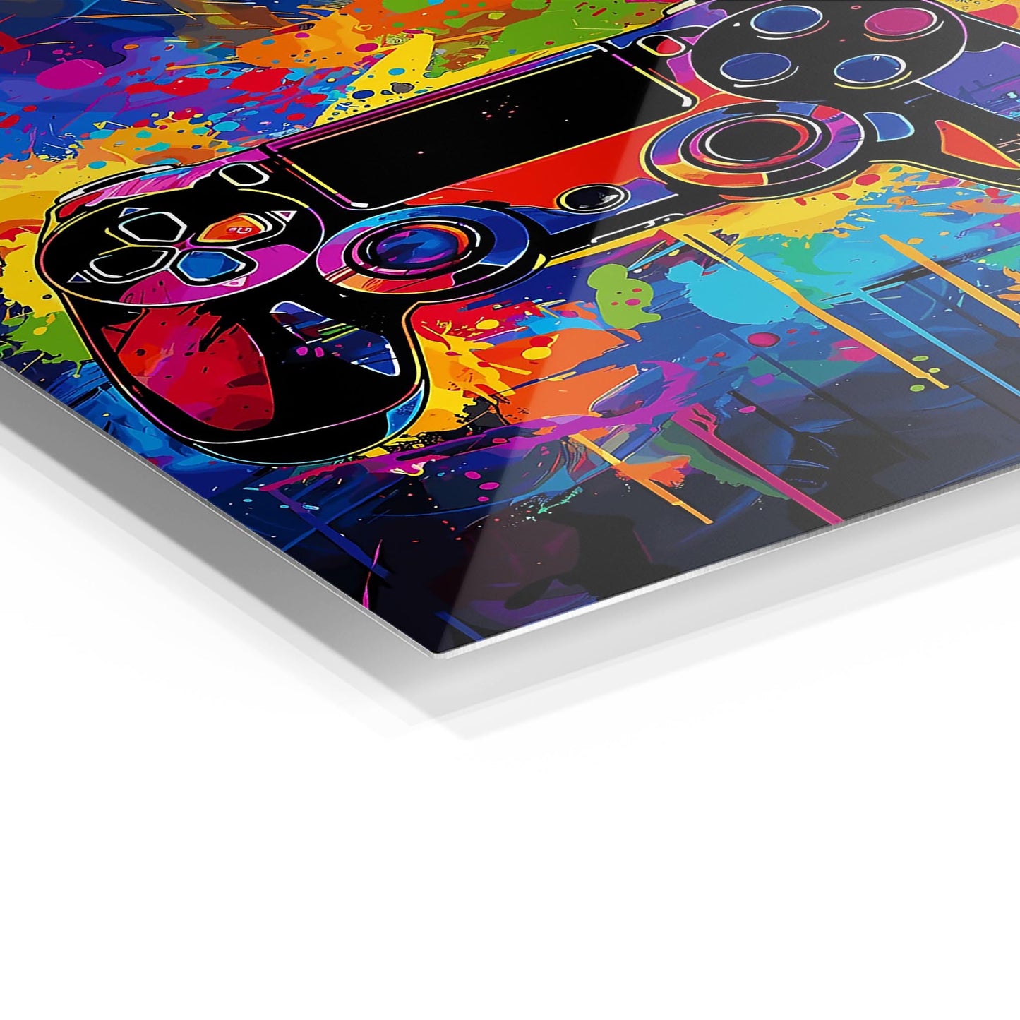 Colorful Gaming Controller metal poster