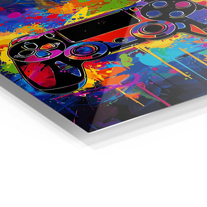 Colorful Gaming Controller metal poster