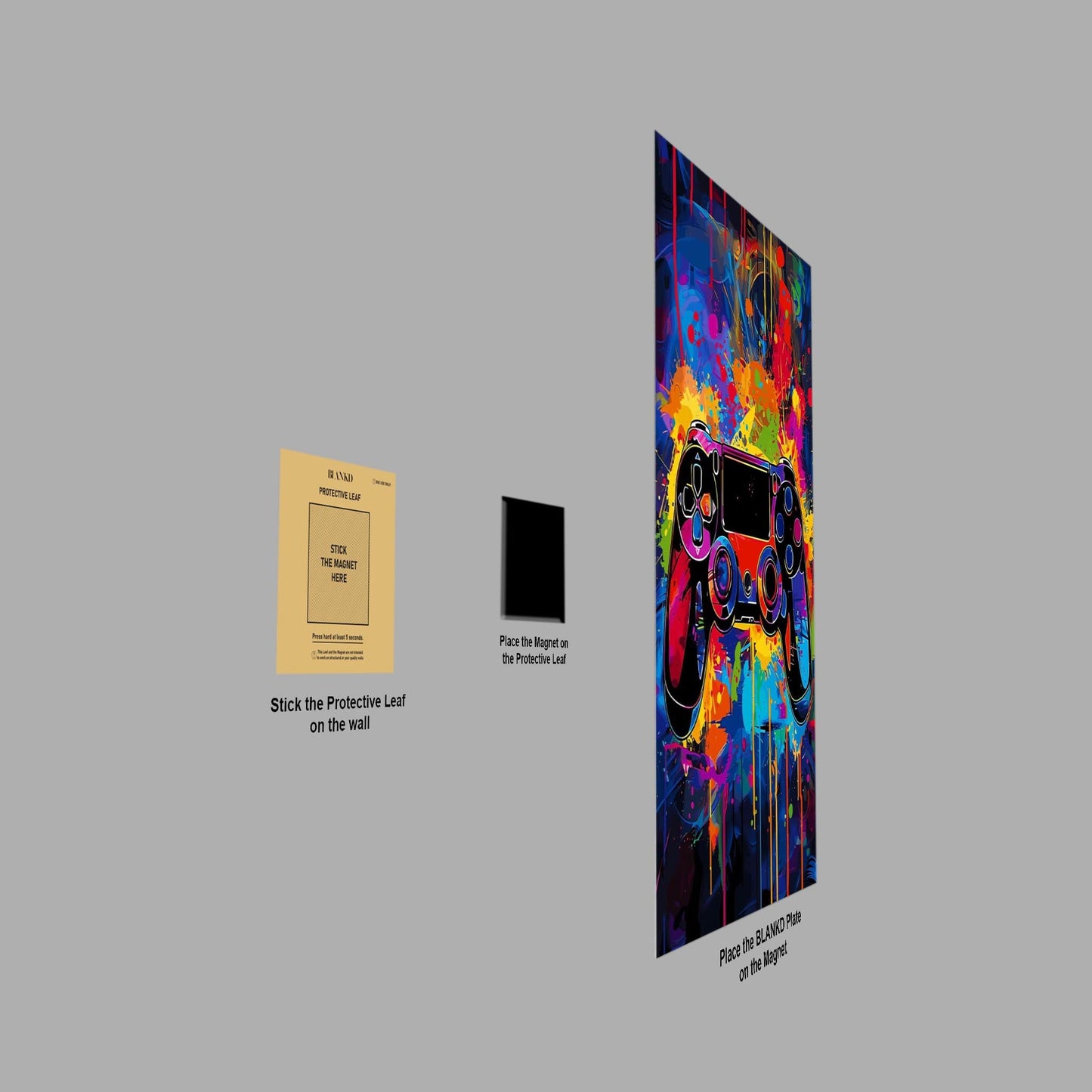 Colorful Gaming Controller metal poster