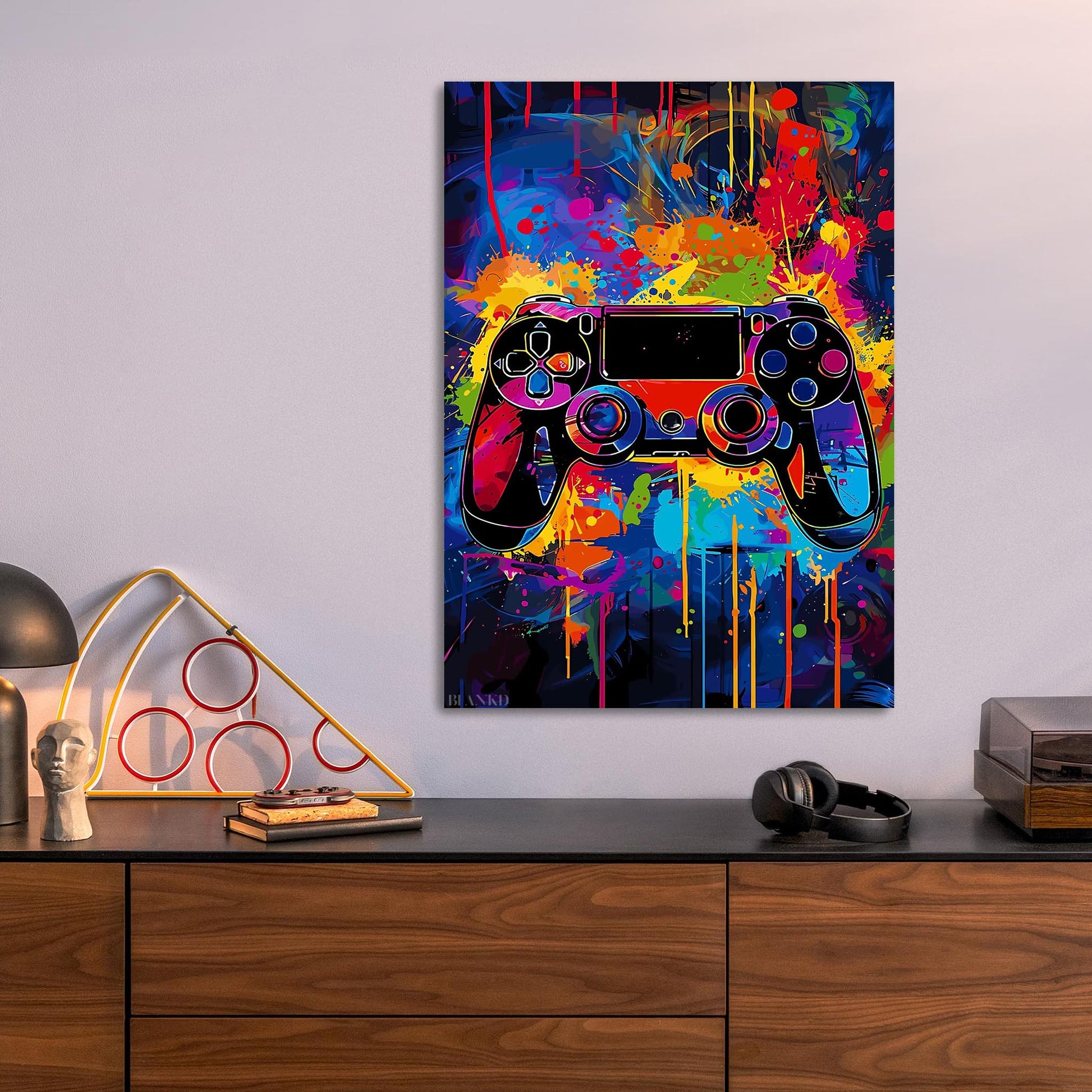 Colorful Gaming Controller metal poster