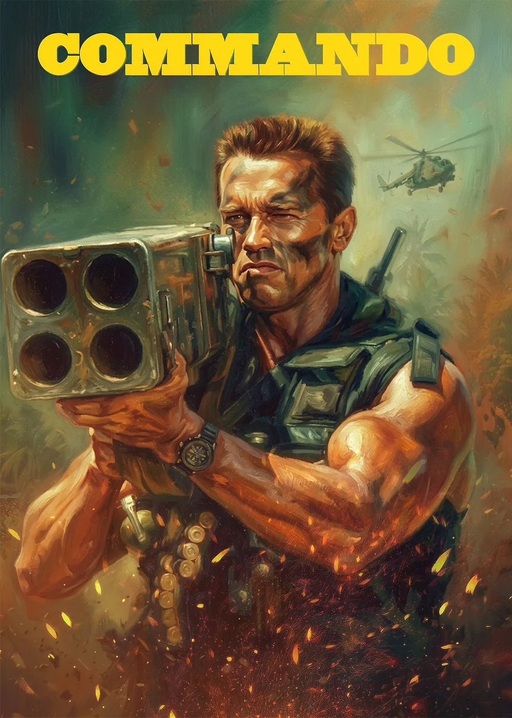Commando metal poster artwork