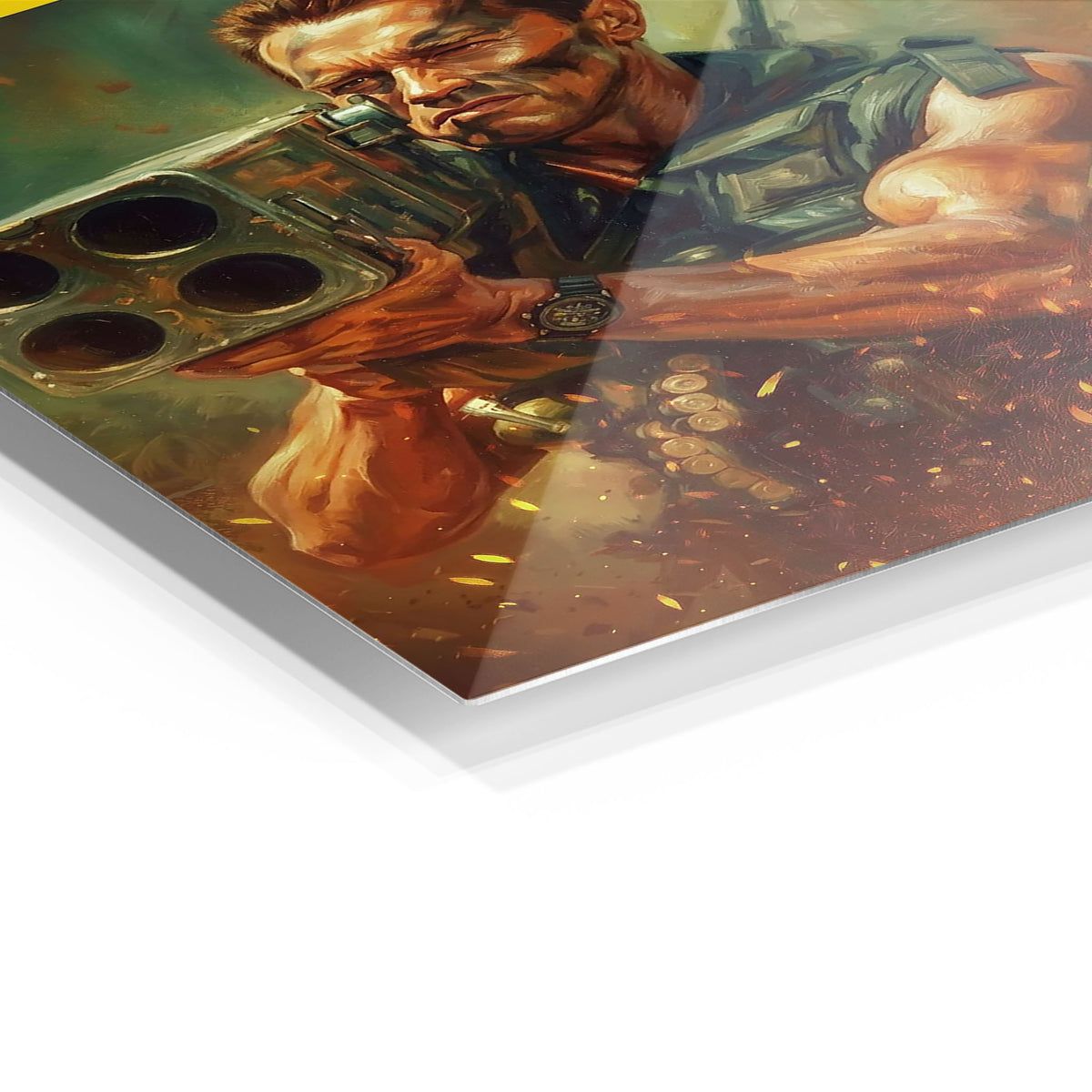 Commando metal wall art in a modern interior