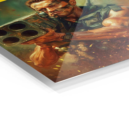 Commando metal wall art in a modern interior