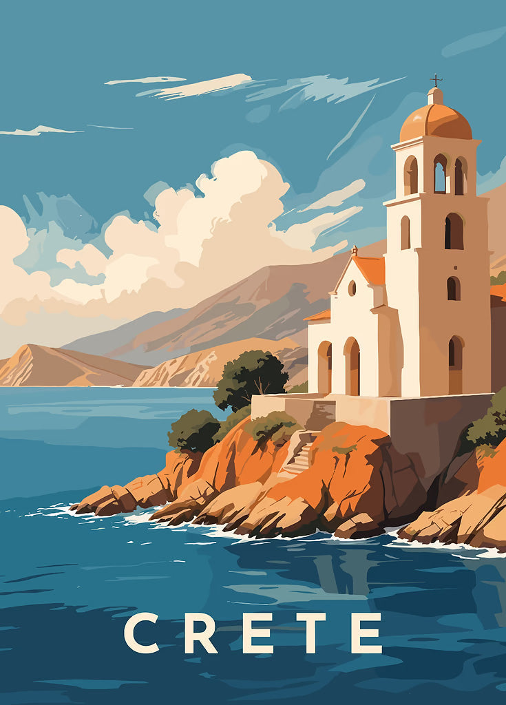 Crete Travel Poster metal poster artwork