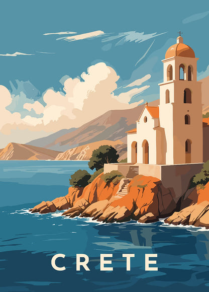 Crete Travel Poster metal poster artwork