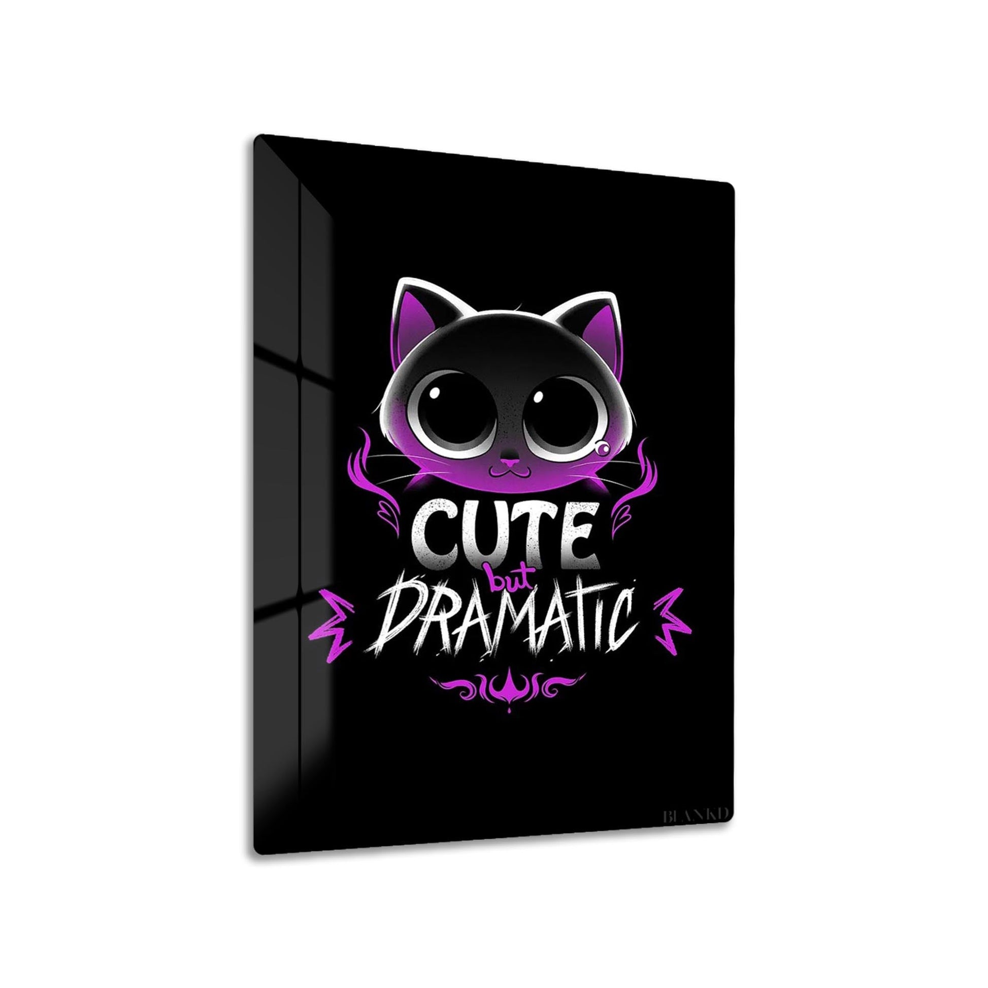 Cute But Dramatic Cat metal poster
