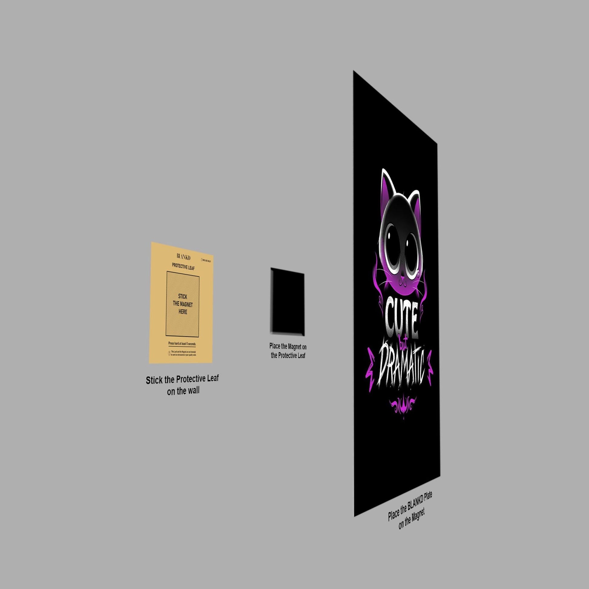 Cute But Dramatic Cat metal poster