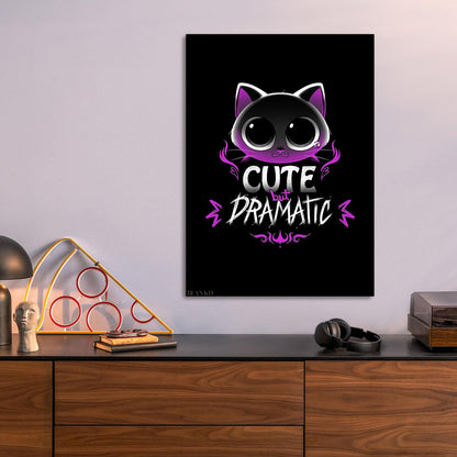 Cute But Dramatic Cat metal poster