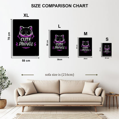 Cute But Dramatic Cat metal poster