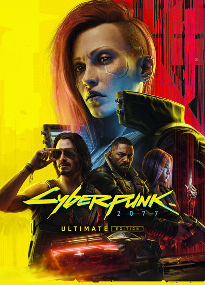 Cyberpunk 2 metal wall art