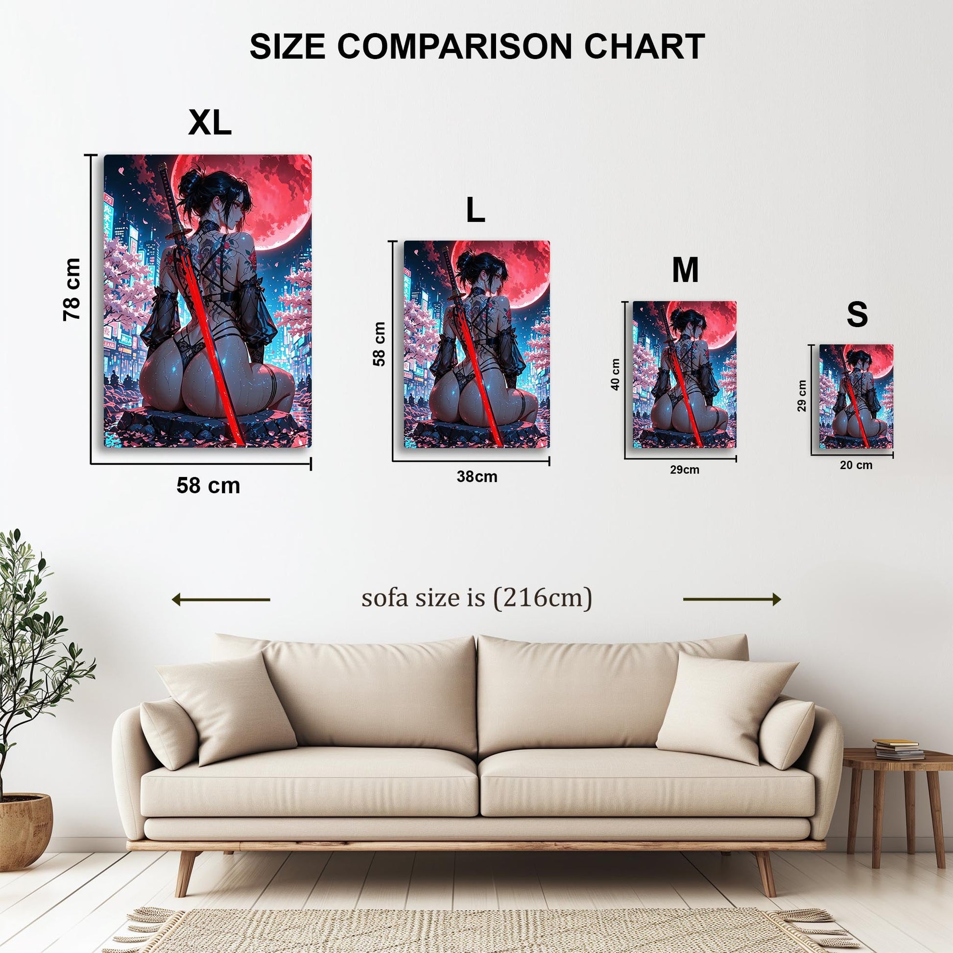 Cyberpunk Samurai Woman metal poster