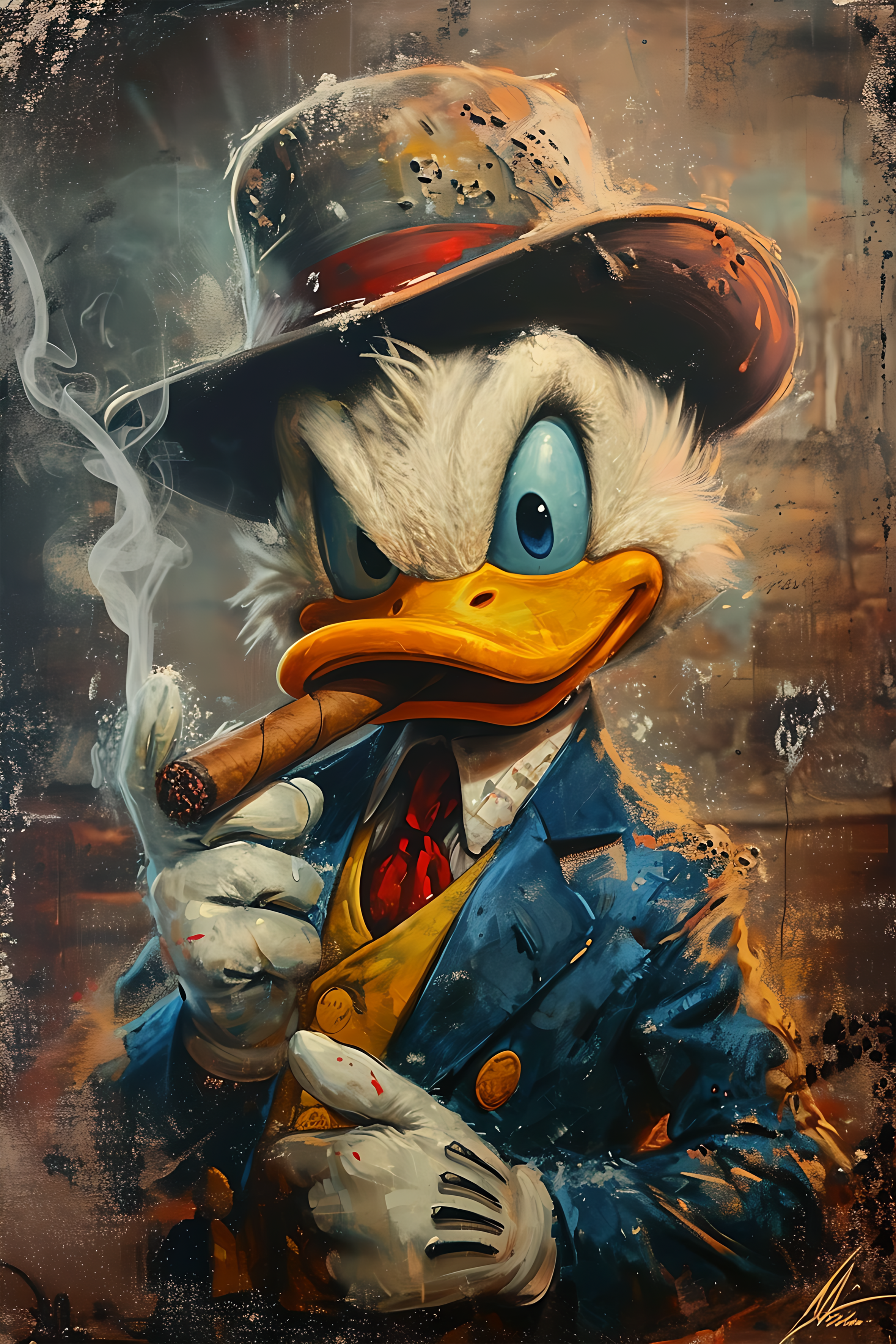 D.Duck Cigar metal poster artwork