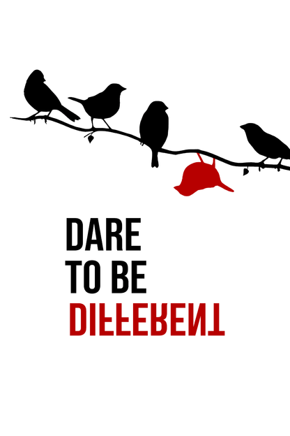 Dare To Be Different metal poster artwork
