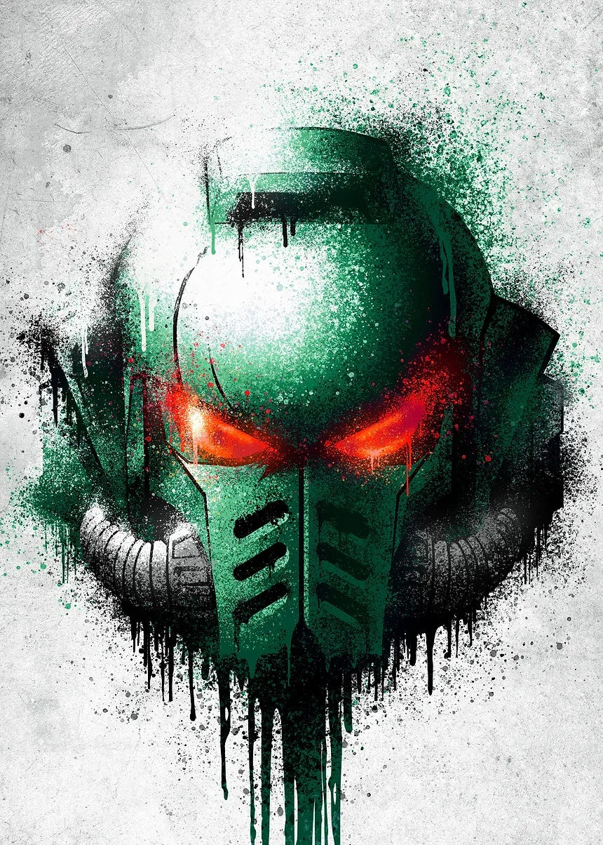 Dark Angels Graffiti metal poster artwork