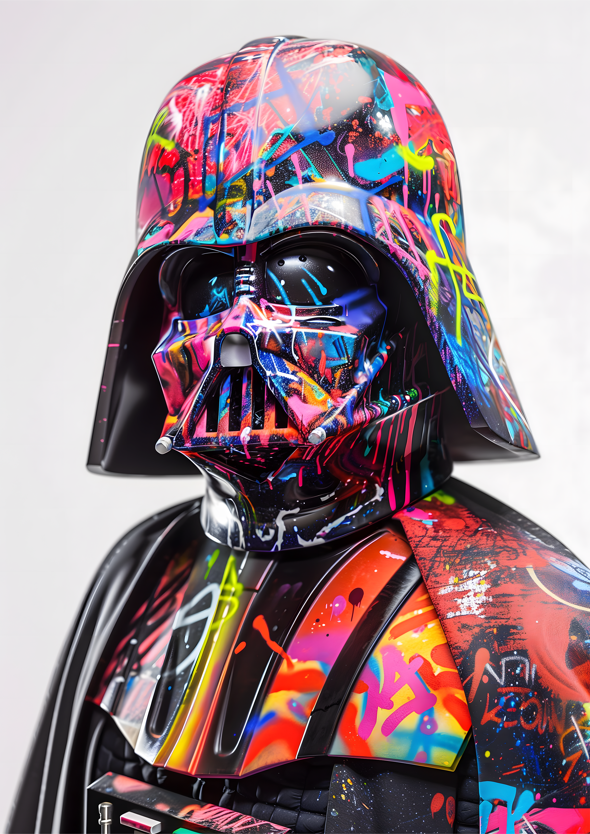 Darth Vader Graffiti metal poster artwork